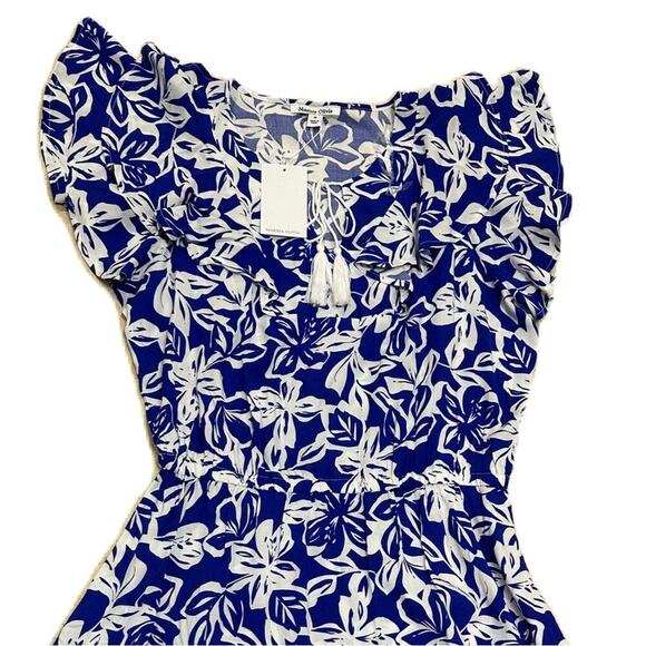 MARISSA OLIVIA Woman Flutter Sleeve Floral Tired Mini Dress Size M NWT - Picture 4 of 5